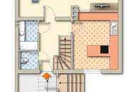 Stilvolle Doppelhaushälfte mit Garten, Designküche und überdachter Terrasse