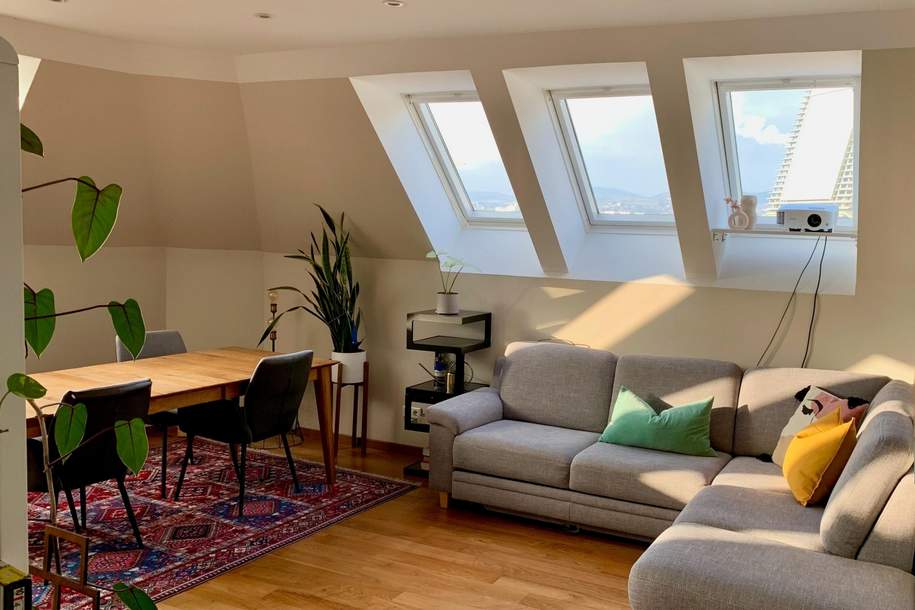 Helle 2,5-Zimmer DG-Wohnung nahe Augarten – optimaler Schnitt &amp; freier Mietzins, Wohnung-kauf, 419.000,€, 1020 Wien 2., Leopoldstadt