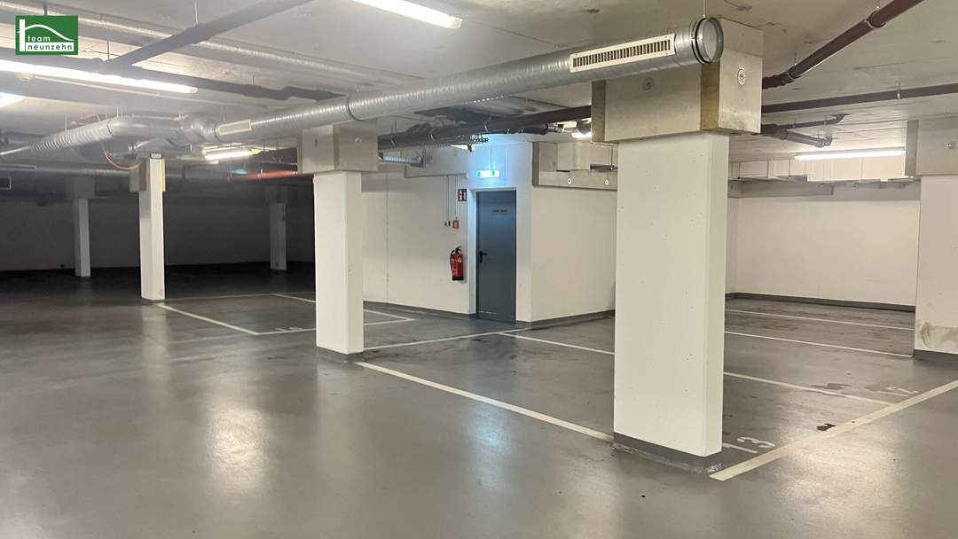 6x KFZ Plätze in schöner/großer Tiefgarage zu verkaufen -10% vom Einzelpreis. (Vermietet, 4x mit €98 & 2x € 120/M, ca. 3% Rendite.). - WOHNTRAUM