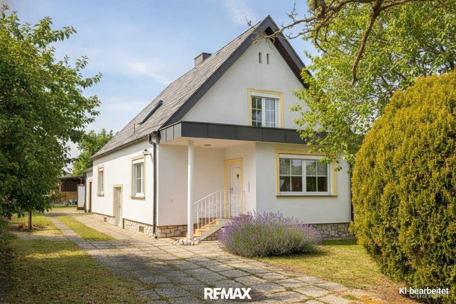 Großzügige Liegenschaft auf ca. 1.550 m² Grund, Wohnhaus, 2 Lagerhallen, große Garage, Haus-kauf, 430.000,€, 7061 Eisenstadt-Umgebung