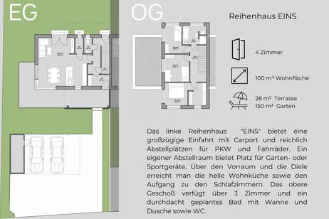 Wohnen im Drilling Haus 1, Haus-kauf, 479.000,€, 5120 Braunau am Inn