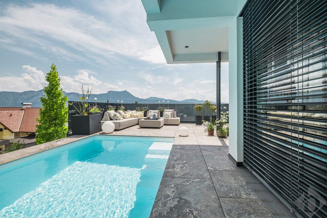 Luxus Doppelhaushälfte in Panoramalage über Mondsee