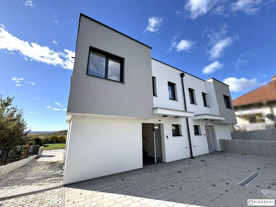 ERSTBEZUG | Moderne Doppelhaushälfte | 5 Zimmer | Weitblick | schlüsselfertige Ausführung | Rechte Steinzeile (Haus 1/2)