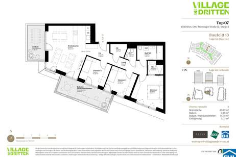 URBAN DAHEIM - VILLAGE IM DRITTEN, Wohnung-kauf, 354.000,€, 1030 Wien 3., Landstraße