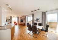 ERSTBEZUG - Q TOWER: Exklusive 4 Zimmerwohnung mit 57m² Balkon und traumhaftem Blick über ganz Wien