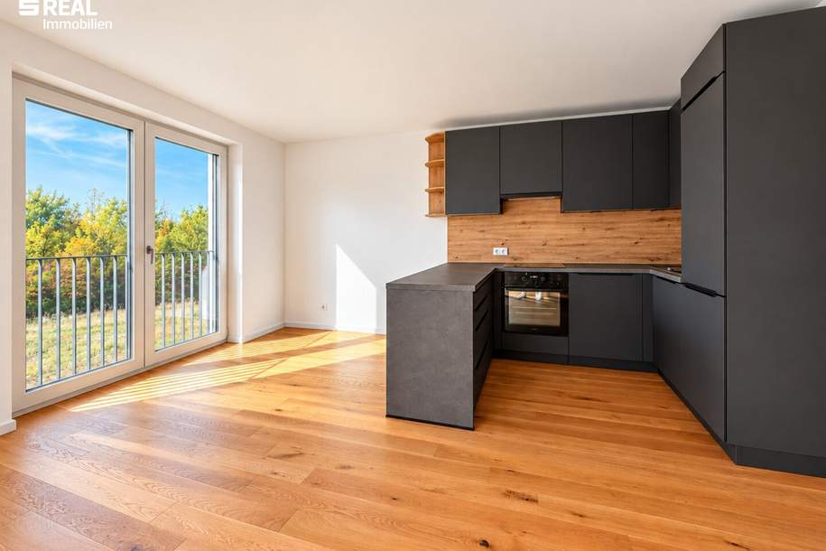 Erstbezug: 2 Zimmer mit Garten, moderner Küche und Carport, Wohnung-miete, 1.032,00,€, 2020 Hollabrunn