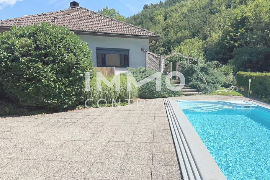 Bungalow mit Pool, Garage zu mieten in idyllischer Landschaft im Raum Rosenau/Bruckbach - Ruhelage, Haus-miete, 1.180,01,€, 3332 Amstetten