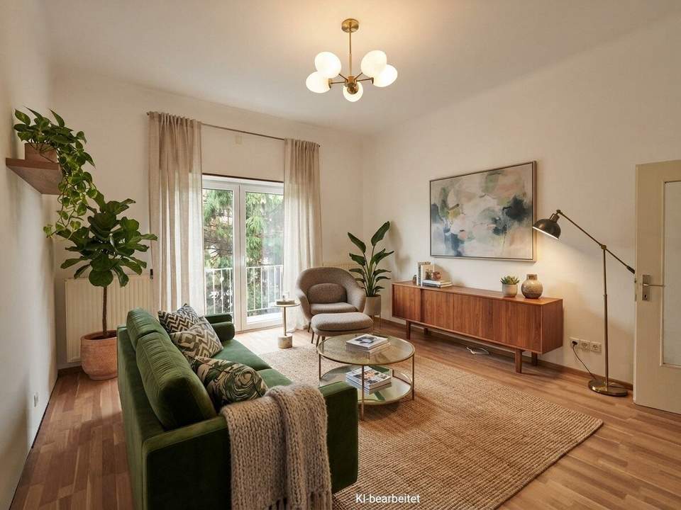 Vorgarten: Gemütliche Balkonwohnung + Nähe Donauinsel + Sonniges Wohnzimmer + Teilbar auf 3 Zimmer