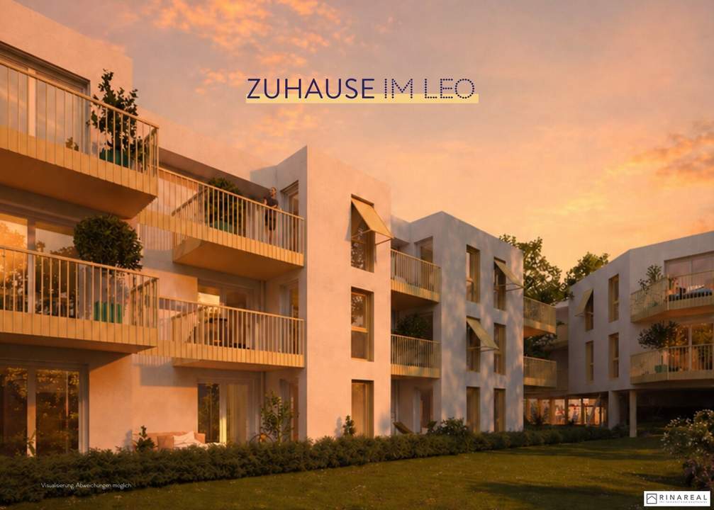FÜR ANLEGER // Zuhause IM LEO | Tolle 2 Zimmer Wohnung | Garten &amp; Terrasse | Tiefgarage im Gebäude | Hauptstraße | Sommer 2029 - Top 8