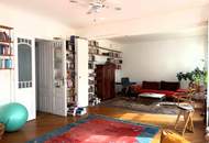 "Jugendstil-Wohnung mit flexibel teilbarem Wohn-/Seminarraum und 165 m2 eigener Freifläche"