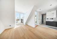 Außergewöhnliche Dachgeschoss-Maisonette mit Terrasse &amp; Dachterrasse | 26 m² Freifläche, 3 Zimmer