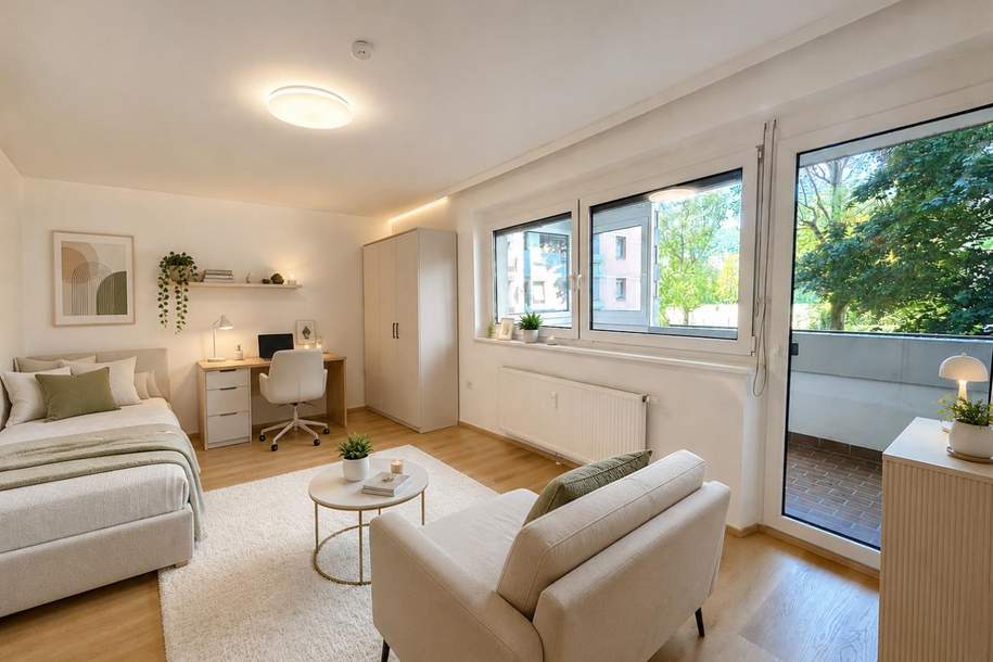 Erstbezug nach Sanierung-Charmante Garçonnière in Bez. Gösting, Wohnung-miete, 669,47,€, 8051 Graz(Stadt)