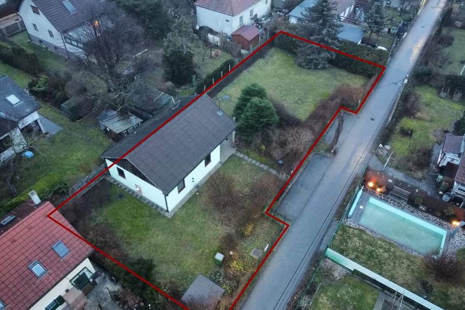 Mühlwasser, Lobau, Donauinsel | Doppelgrundstück I Wohnen in Ruhegrünlage beim Wasser, Grund und Boden-kauf, 790.000,€, 1220 Wien 22., Donaustadt