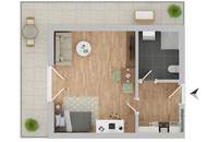 Gemütliche 24 m² 1-Zimmer-Wohnung mit Balkon in Velden am Wörthersee