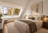 **Architektur, Design mit hochwertigen Materialien und ein durchdachter 3-Zimmer-Grundriss in einer Grünruhelage**