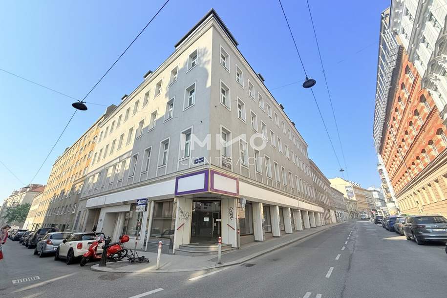 Attraktives Eck-Geschäftslokal in hochfrequentierter Lage der Gumpendorfer Straße, Gewerbeobjekt-miete, 3.635,84,€, 1060 Wien 6., Mariahilf