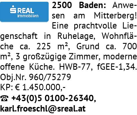 2500 Baden: Anwesen