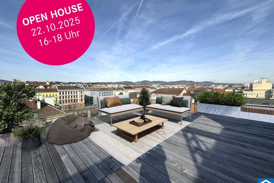 Einzigartige Dachgeschoss-Maisonette mit Weitblick – Wohnen über den Dächern Wiens, Wohnung-kauf, 1.999.000,€, 1090 Wien 9., Alsergrund