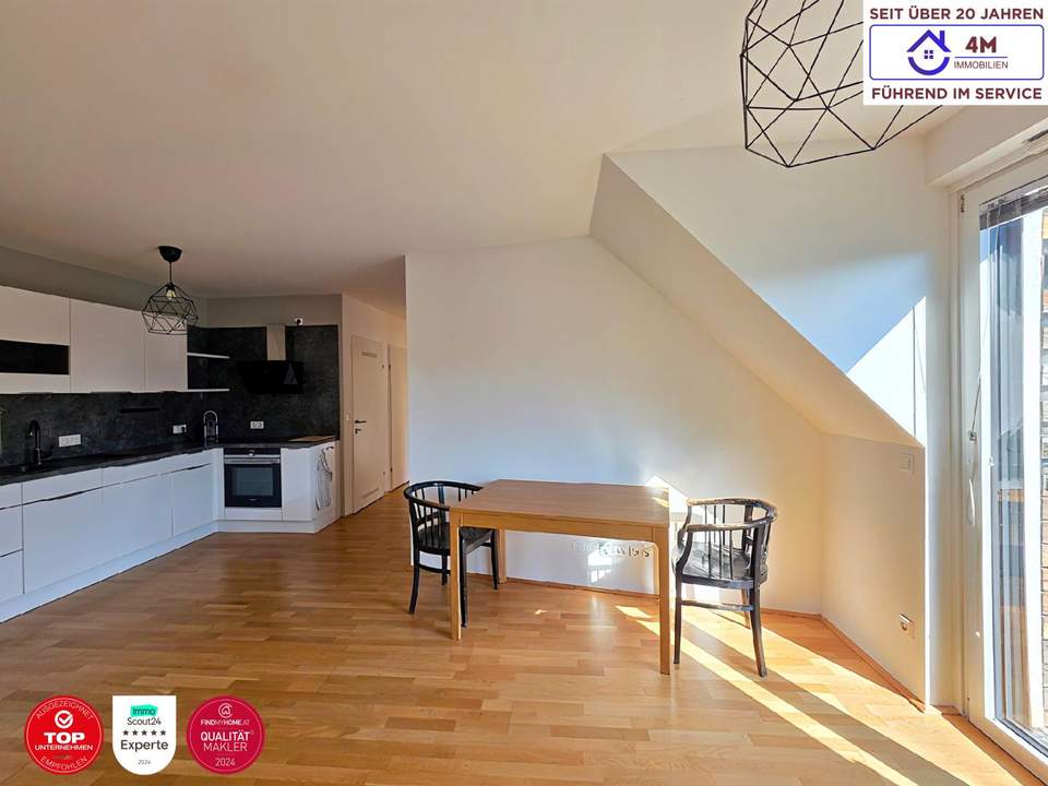 59 m² Wohlfühlwohnung nahe der Lobau – 2 Balkone &amp; Garage