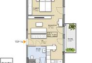 ab 1.12.2026: hofseitig gelegene 2-Zimmer-Wohnung mit Freifläche