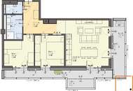 Marina Tower: Über den Dächern Wiens – vermietete 3-Zimmer-Eckwohnung im 22. Stock mit Loggia und Weitblick