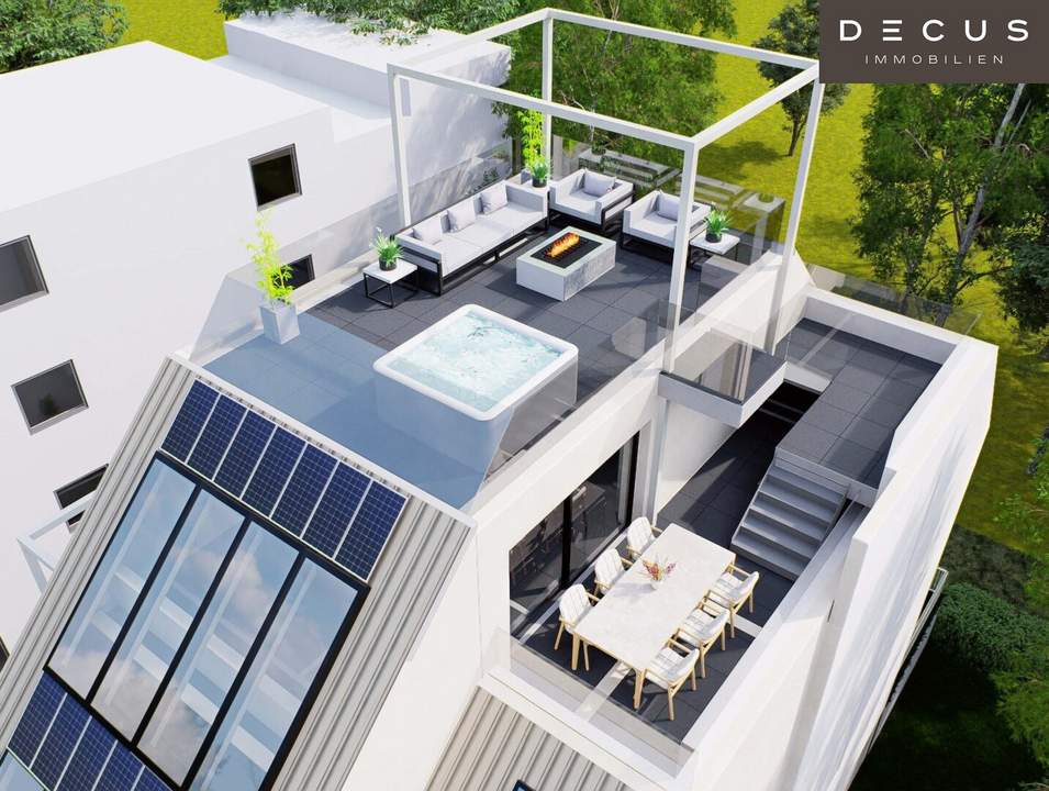 EXKLUSIVE DACHGESCHOSS-MAISONETTE AUF 3 EBENEN MIT PANORAMABLICK ÜBER WIEN