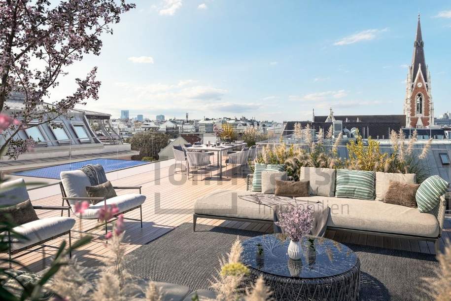 GOLDENER FLAMINGO I EXKLUSIVES PENTHOUSE NAHE DEM SCHLOSS BELVEDERE, Wohnung-kauf, 5.218.700,€, 1040 Wien 4., Wieden