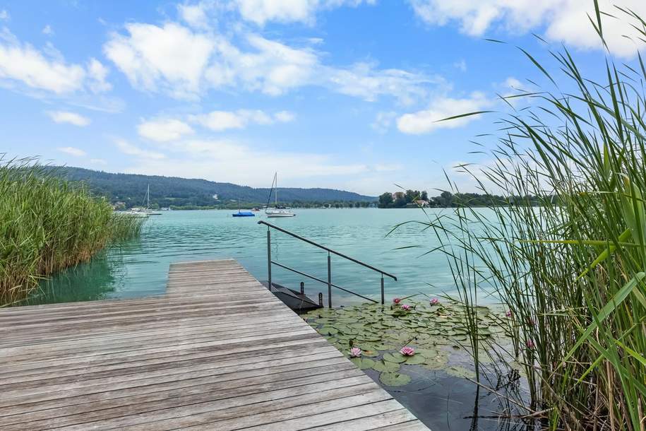 Klagenfurt-Maiernigg: 4-ZI-Seewohnung mit einzigartiger Aussicht, XL-Terrasse, Seezugang & 2 Garagen, Wohnung-kauf, 1.590.000,€, 9020 Klagenfurt(Stadt)