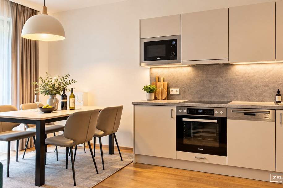 FEINE ADRESSE. GROSSER STIL. – Exklusiv möbliertes Boutique-Apartment mit hauseigenem GYM in Hietzing | ZELLMANN IMMOBILIEN, Wohnung-miete, 1.599,01,€, 1130 Wien 13., Hietzing