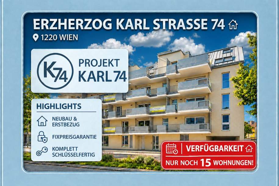 DESIGN-WOHNEN im DACHGESCHOSS ++ Projekt KARL74, Wohnung-kauf, 307.000,€, 1220 Wien 22., Donaustadt