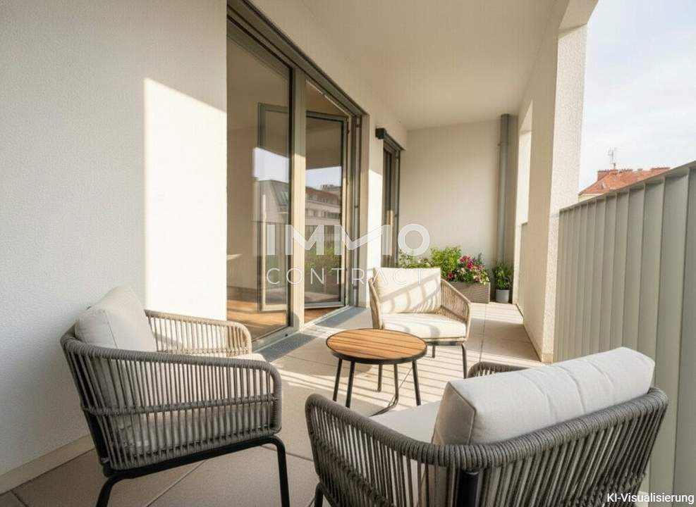 Top angebundene Anlegerwohnung im Erstbezug – 3 Zimmer mit Loggia