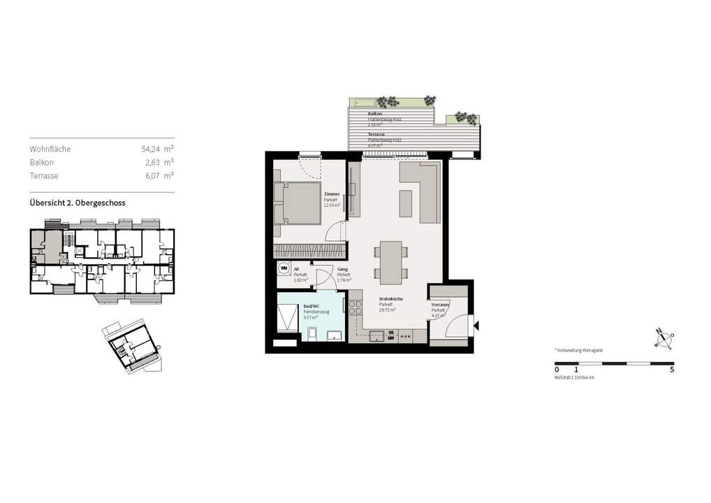 Erstbezug! Moderne 2-Zimmer-Balkonwohnung nahe Donau Zentrum zu vermieten!