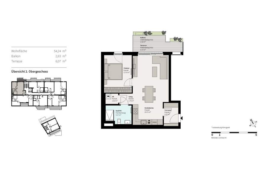 Erstbezug! Moderne 2-Zimmer-Balkonwohnung nahe Donau Zentrum zu vermieten!, Wohnung-miete, 1.290,00,€, 1220 Wien 22., Donaustadt