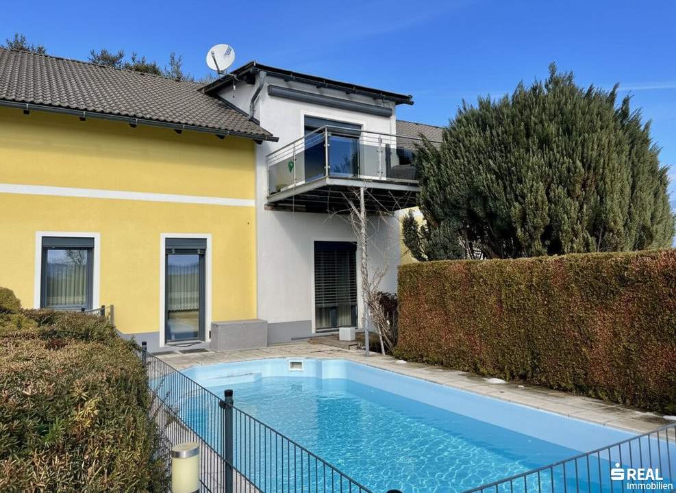 Raum für Großes – Einfamilienhaus mit Pool und Garten in grüner Höhenlage über Villach