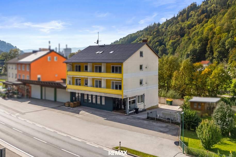 Mietzinshaus mit Wohn- und Geschäfsflächen in St. Gertraud im Lavanttal, Gewerbeobjekt-kauf, 375.000,€, 9413 Wolfsberg