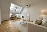 BEIM DONAUUFER: Erstbezug: Klimatisierte Dachgeschosswohnung mit ruhigem Hofbalkon