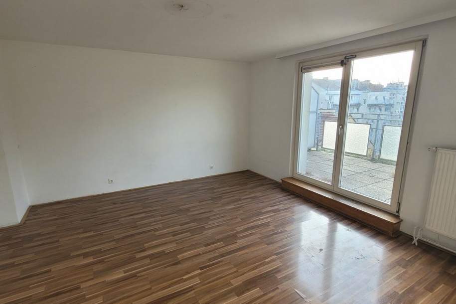 Dachterrassenwohnung beim Sonnwendviertel | Hofruhelage | Ideal für Anleger | befristet vermietet, Wohnung-kauf, 175.000,€, 1100 Wien 10., Favoriten
