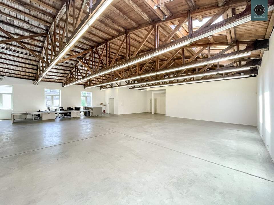 Atemberaubendes Loft in der Brotfabrik Wien mit hoher Raumhöhe, großer Terrasse und Stellplatz!