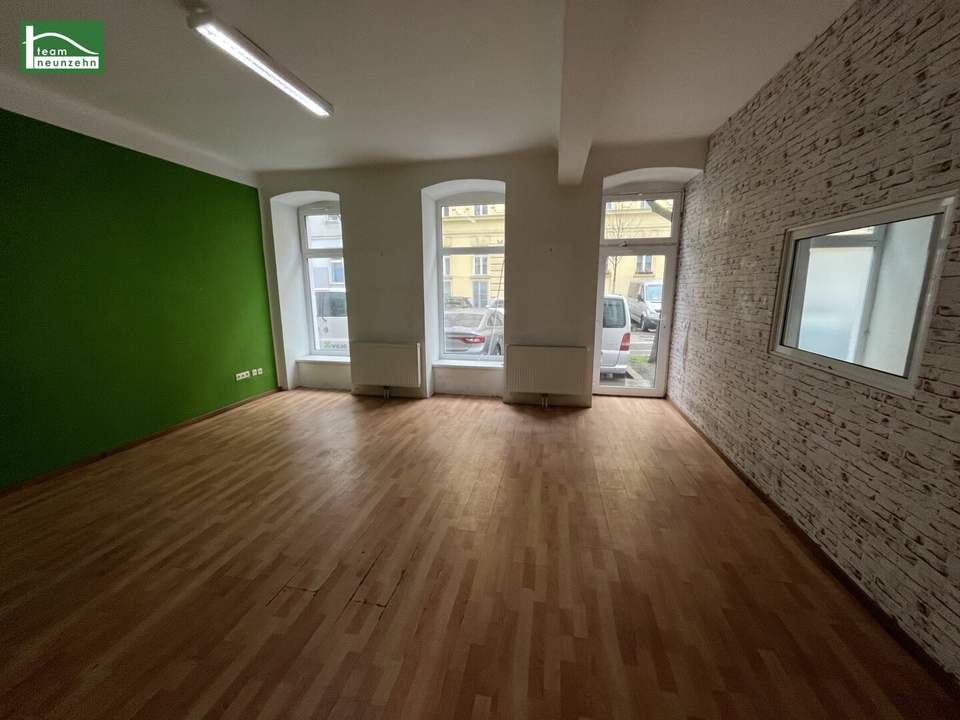 Geschäftslokal mit Adaptierungsbedarf im Erdgeschoss in Top Lage Nähe Vorgartenmarkt. Fläche erweiterbar. Leerstehend!