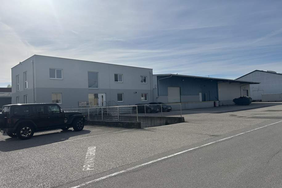 1050 m² Halle, 200 m² Büro, 24 Stundenzufahrt eigene Tankstelle. KAUFPREIS AUF ANFRAGE Ideal für eine Spedition sofort verfügbar, Gewerbeobjekt-miete, 4063 Linz-Land