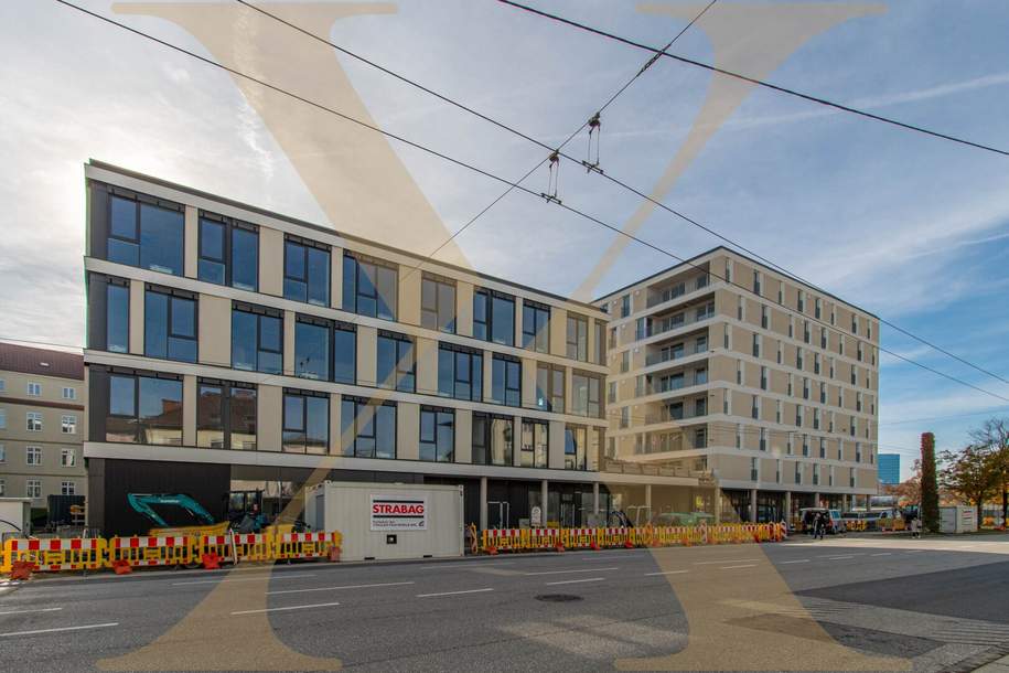 Einzigartige Neubau Geschäfts-/Gastrofläche im Neubauprojekt "Med Cube Linz Mitte" zu vermieten!, Gewerbeobjekt-miete, 567,12,€, 4020 Linz(Stadt)