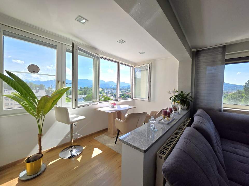 Sonnige 3-Zimmer-Wohnung mit Blick auf das umliegende Gebirge