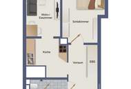 Gut geschnittene 2-Zimmer-Wohnung mit ca. 49,62 m² und Loggia nahe der Grazer Messe!