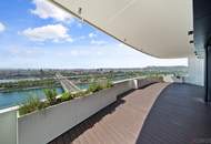 DANUBE PENTHOUSE mit XXL Freifläche Richtung Innenstadt ** 4 Zimmer & 3 Bäder