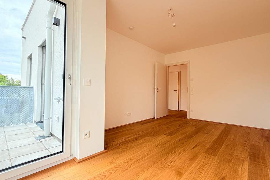 Nachhaltiges Wohnen in Essling, in deckengekühlter Ruhelage und großer Balkon (mehrere Wohnungen in unterschiedlicher Größe verfügbar!), Wohnung-miete, 974,37,€, 1220 Wien 22., Donaustadt
