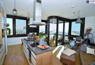 Sky High Living: 2-Zimmer Wohnung mit ganzjährig nutzbarer Loggia und atemberaubendem Wien-Panorama im 9. Stock! High-End Ausstattung!