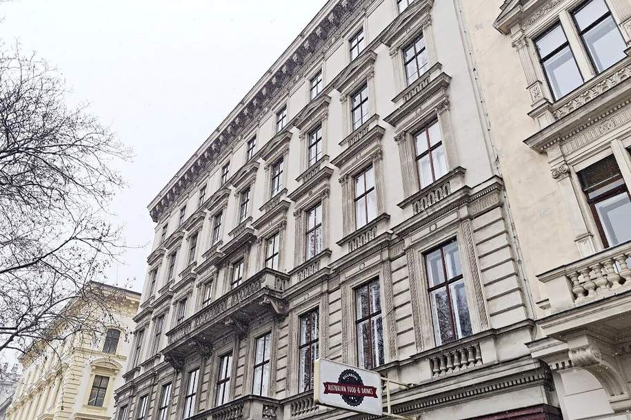 PARKRING NÄHE STADTPARK, 207 m2 Altbaubüro oder Kanzlei, 5 Zimmer, Küche, Klimaanlagen, 3. Liftstock, U3-Nähe, Gewerbeobjekt-miete, 3.278,39,€, 1010 Wien 1., Innere Stadt