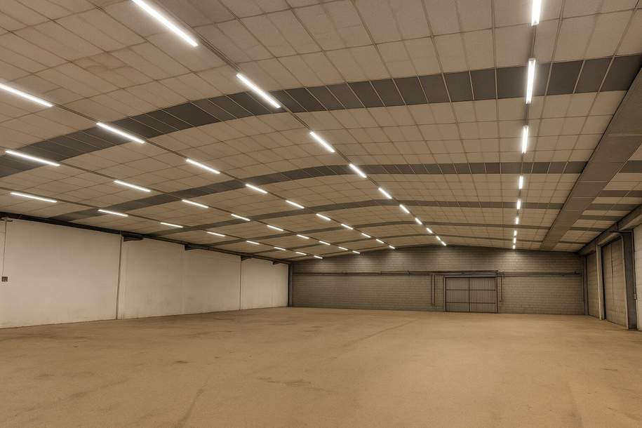 Großzügige Lagerhalle (1.400 m²) mit 1.400 m² Freifläche in Langenzersdorf – Ideal für Logistik, Handwerk & Gewerbe!, Gewerbeobjekt-miete, 11.240,84,€, 2103 Korneuburg