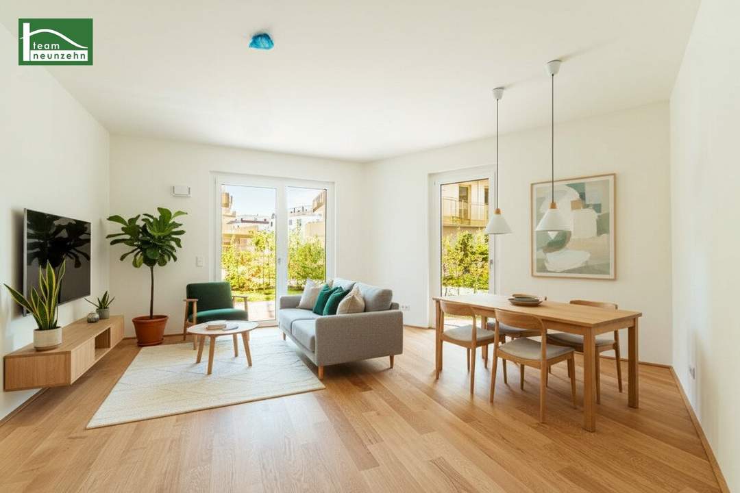 Traumhafte Gartenwohnung im energieeffizenten Neubauprojekt Hirschfeld - Naturnah wohnen