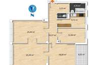 Großzügig Wohnen • Klassisch Genießen! Prächtige 4-Zimmer Wohnung mit Loggia in Innenhof! Raum für Stadtleben und Rückzug!